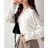 デコルテ美人。着映えVネックシンプルリブニット(長袖) | Classical Elf | 詳細画像11