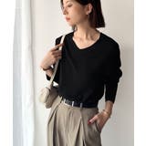 デコルテ美人。着映えVネックシンプルリブニット(長袖) | Classical Elf | 詳細画像24