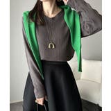 デコルテ美人。着映えVネックシンプルリブニット(長袖) | Classical Elf | 詳細画像28