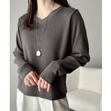 デコルテ美人。着映えVネックシンプルリブニット(長袖) | Classical Elf | 詳細画像31