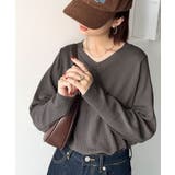 デコルテ美人。着映えVネックシンプルリブニット(長袖) | Classical Elf | 詳細画像35