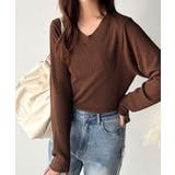 デコルテ美人。着映えVネックシンプルリブニット(長袖) | Classical Elf | 詳細画像48