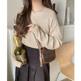 デコルテ美人。着映えVネックシンプルリブニット(長袖) | Classical Elf | 詳細画像55