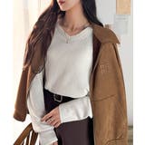 デコルテ美人。着映えVネックシンプルリブニット(長袖) | Classical Elf | 詳細画像3