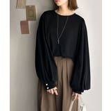 シルエットで差が付く、綺麗めスタイルの完成形◎袖先ボタンボリュームスリーブトップ… | Classical Elf  | 詳細画像12 