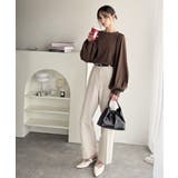 シルエットで差が付く、綺麗めスタイルの完成形◎袖先ボタンボリュームスリーブトップ… | Classical Elf  | 詳細画像27 