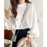 オフホワイト | シーズンを彩るニュアンスカラー。キャンディスリーブカットジョーゼットブラウス | Classical Elf