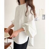 シーズンを彩るニュアンスカラー。キャンディスリーブカットジョーゼットブラウス | Classical Elf | 詳細画像3