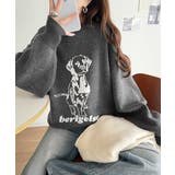 チャコール | 着心地抜群!大人かわいいスタイルに♪ダブルジャガード配色ダルメシアン柄ニット | Classical Elf