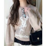 着心地抜群!大人かわいいスタイルに♪ダブルジャガード配色ダルメシアン柄ニット | Classical Elf | 詳細画像25