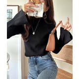 袖にキュン♪大人女子の旬顔トップス。ランダムリブ袖フレアモックネックプルオーバー… | Classical Elf  | 詳細画像9 