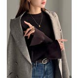 袖にキュン♪大人女子の旬顔トップス。ランダムリブ袖フレアモックネックプルオーバー… | Classical Elf  | 詳細画像24 