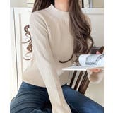 袖にキュン♪大人女子の旬顔トップス。ランダムリブ袖フレアモックネックプルオーバー… | Classical Elf  | 詳細画像36 