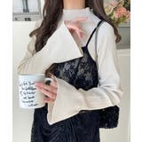 袖にキュン♪大人女子の旬顔トップス。ランダムリブ袖フレアモックネックプルオーバー… | Classical Elf  | 詳細画像38 