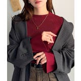 袖にキュン♪大人女子の旬顔トップス。ランダムリブ袖フレアモックネックプルオーバー… | Classical Elf  | 詳細画像46 