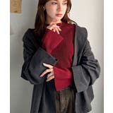 袖にキュン♪大人女子の旬顔トップス。ランダムリブ袖フレアモックネックプルオーバー… | Classical Elf  | 詳細画像48 