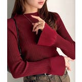 袖にキュン♪大人女子の旬顔トップス。ランダムリブ袖フレアモックネックプルオーバー… | Classical Elf  | 詳細画像51 