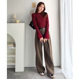 袖にキュン♪大人女子の旬顔トップス。ランダムリブ袖フレアモックネックプルオーバー… | Classical Elf  | 詳細画像53 