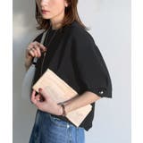 袖きらり、きちんと魅せる。ゴールドボタン使い袖タックミラノリブトップス（半袖） | Classical Elf  | 詳細画像13 