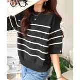 袖きらり、きちんと魅せる。ゴールドボタン使い袖タックミラノリブトップス（半袖） | Classical Elf  | 詳細画像19 