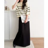 袖きらり、きちんと魅せる。ゴールドボタン使い袖タックミラノリブトップス（半袖） | Classical Elf  | 詳細画像41 