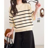 袖きらり、きちんと魅せる。ゴールドボタン使い袖タックミラノリブトップス（半袖） | Classical Elf  | 詳細画像43 