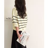 袖きらり、きちんと魅せる。ゴールドボタン使い袖タックミラノリブトップス（半袖） | Classical Elf  | 詳細画像44 