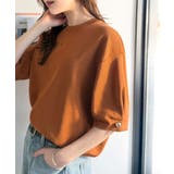 袖きらり、きちんと魅せる。ゴールドボタン使い袖タックミラノリブトップス（半袖） | Classical Elf  | 詳細画像45 