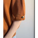 袖きらり、きちんと魅せる。ゴールドボタン使い袖タックミラノリブトップス（半袖） | Classical Elf  | 詳細画像54 