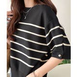 袖きらり、きちんと魅せる。ゴールドボタン使い袖タックミラノリブトップス（半袖） | Classical Elf  | 詳細画像57 