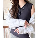 着回し力抜群!ストレッチが効いた前後2Way配色ニットリブタンク | Classical Elf | 詳細画像12