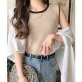 着回し力抜群!ストレッチが効いた前後2Way配色ニットリブタンク | Classical Elf | 詳細画像23