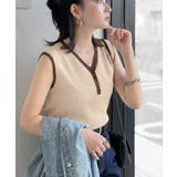 着回し力抜群!ストレッチが効いた前後2Way配色ニットリブタンク | Classical Elf | 詳細画像24