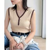 着回し力抜群!ストレッチが効いた前後2Way配色ニットリブタンク | Classical Elf | 詳細画像26