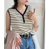 着回し力抜群!ストレッチが効いた前後2Way配色ニットリブタンク | Classical Elf | 詳細画像31