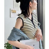 着回し力抜群!ストレッチが効いた前後2Way配色ニットリブタンク | Classical Elf | 詳細画像34