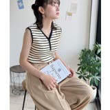 着回し力抜群!ストレッチが効いた前後2Way配色ニットリブタンク | Classical Elf | 詳細画像38