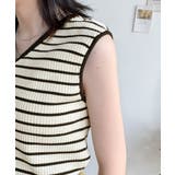 着回し力抜群!ストレッチが効いた前後2Way配色ニットリブタンク | Classical Elf | 詳細画像41