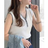 着回し力抜群!ストレッチが効いた前後2Way配色ニットリブタンク | Classical Elf | 詳細画像2