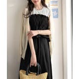今日のコーデ、迷わない。レイヤード風ドッキングロングワンピース | Classical Elf  | 詳細画像5 