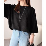 凹凸がコーデを上品に彩る♪前後差フクレジャガードドロストプルオーバー (半袖) | Classical Elf  | 詳細画像11 