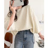 凹凸がコーデを上品に彩る♪前後差フクレジャガードドロストプルオーバー (半袖) | Classical Elf  | 詳細画像5 