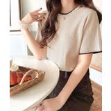 遊び心くすぐる、大人のプチ配色。袖先配色リブニット(半袖) | Classical Elf  | 詳細画像7 