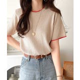 遊び心くすぐる、大人のプチ配色。袖先配色リブニット(半袖) | Classical Elf  | 詳細画像24 