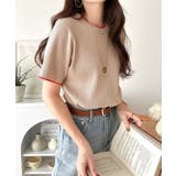 遊び心くすぐる、大人のプチ配色。袖先配色リブニット(半袖) | Classical Elf  | 詳細画像25 