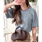 遊び心くすぐる、大人のプチ配色。袖先配色リブニット(半袖) | Classical Elf  | 詳細画像31 