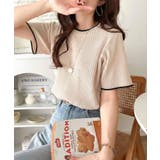 遊び心くすぐる、大人のプチ配色。袖先配色リブニット(半袖) | Classical Elf  | 詳細画像2 