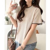 遊び心くすぐる、大人のプチ配色。袖先配色リブニット(半袖) | Classical Elf  | 詳細画像3 