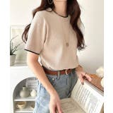 遊び心くすぐる、大人のプチ配色。袖先配色リブニット(半袖) | Classical Elf  | 詳細画像4 