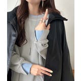 ちらっ見せでお洒落を格上げ。袖ボタンバイカラーミラノリブニット(長袖) | Classical Elf | 詳細画像29